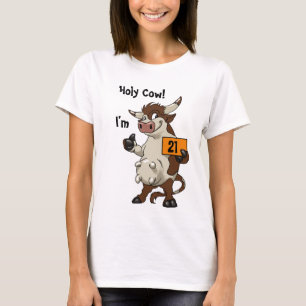 Heliga Cow I är 21 futtiga Tecknader 21:a födels T Shirt