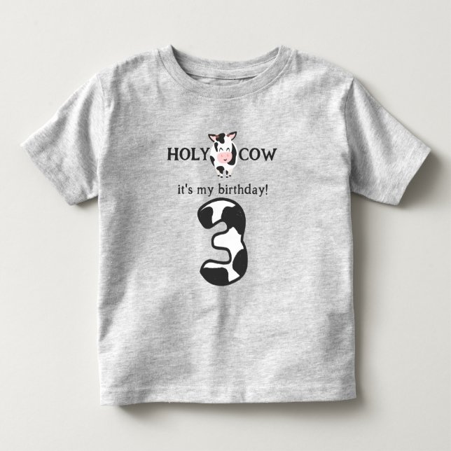 Heliga Cow I är 3:e födelsedagsgården T Shirt (Framsida)