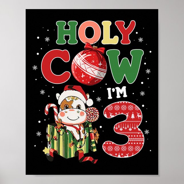 Heliga Cow I är 3 födelsedagspojke 3rd Cow Boskap  Poster (Framsidan)