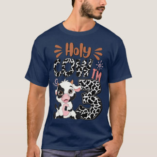 Heliga Cow I är 3 födelsedagspojke 3rd Cow Boskap  T Shirt