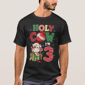 Heliga Cow I är 3 födelsedagspojke 3rd Cow Boskap  T Shirt