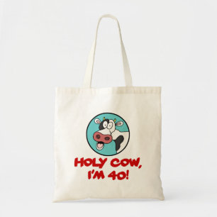 Heliga Cow I är 40 Lustigt Tecknad Tote Bag Tygkasse