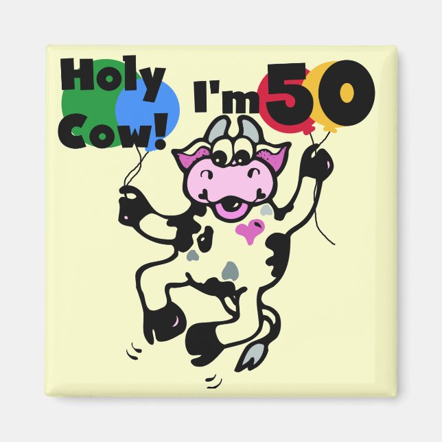 Heliga Cow I är 50 Tshirts och gåvor Magnet (Framsidan)