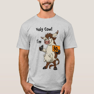 Heliga Cow I är 80 underbara Tecknader 80:e födels T Shirt