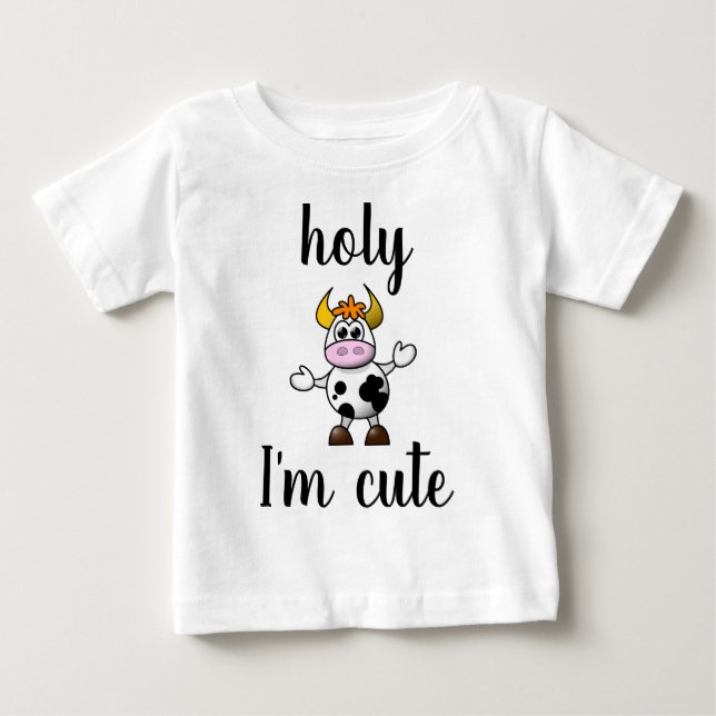 Heliga Cow I är Cute Baby T-Shirt (Framsida)