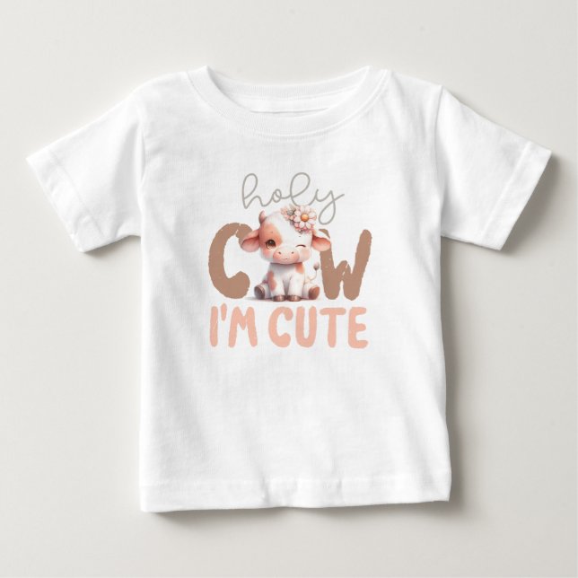 Heliga Cow I är Cute Baby T-shirt Kön Neutral (Framsida)