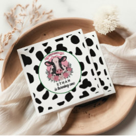 Heliga Cow I är en Cowgirl 1:a Birthday Party Pappersservett