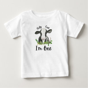 Heliga Cow I är en första födelsedag Baby T-Shirt