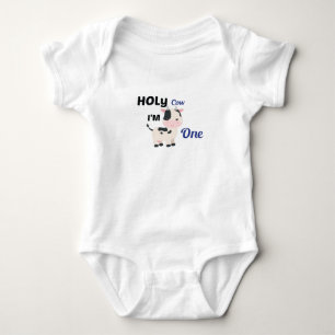 Heliga Cow I är ett, Farm baby Birthday Gift T Shirt