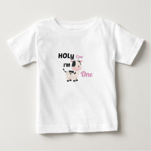 Heliga Cow I är ett, Farm baby Birthday Gift T Shirt