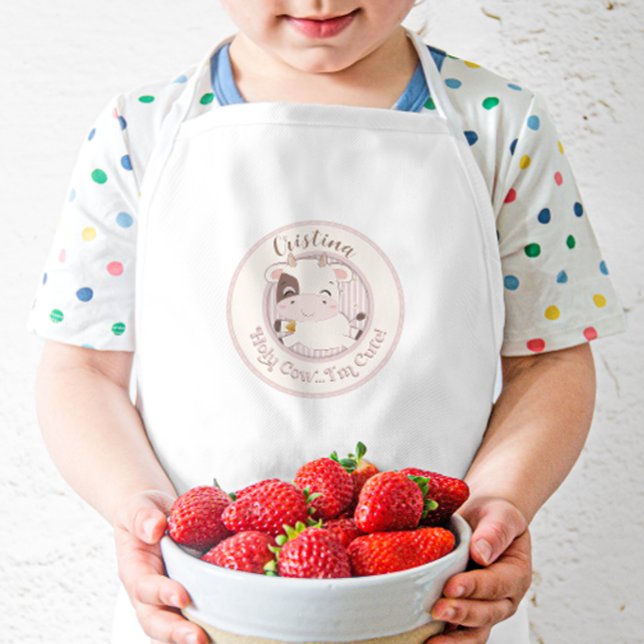 Heliga Cow.. Jag är Cute Apron Barnförkläde (Skapare uppladdad)