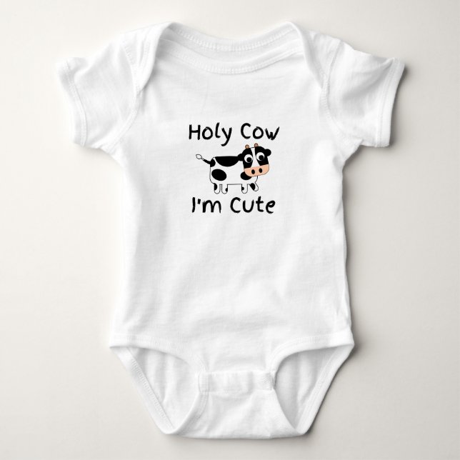 Heliga Cow jag är Cute Boy Girl T Shirt (Framsida)