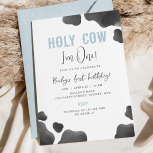 Heliga Cow jag är en Födelsedagsfest inbjudan
