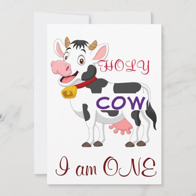 Heliga Cow jag är ett barn Inbjudningar (Framsida)