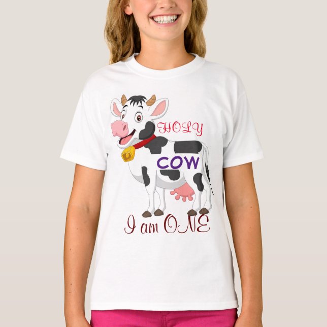 Heliga Cow jag är ett barn T Shirt (Framsida)