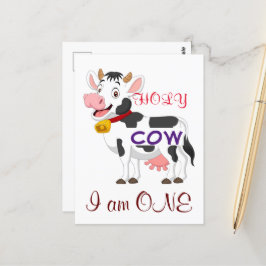 Heliga Cow jag är ett barn Vykort