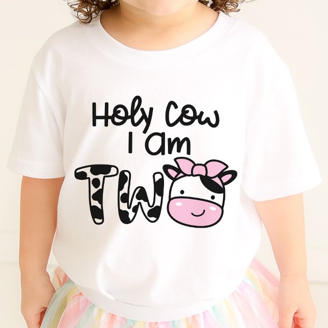 Heliga Cow jag är två flickor på andra födelsedage T Shirt (Skapare uppladdad)