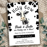 Heliga Cow Kids Dubbla födelsedag Inbjudningar<br><div class="desc">Heliga Cow Funny överraskade ansikte vattenfärgsgrafik. Barns födelsedagstest för nötkreatur. Enkel att anpassa. Finns även som digital nedladdning! Dubblans gemensamma födelsedag</div>