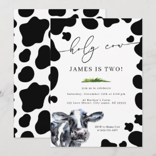 Heliga Cow Land Farm Boy's Birthday Inbjudningar