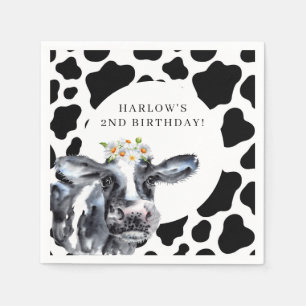 Heliga Cow Land Farm Daisy Födelsedag Pappersservett