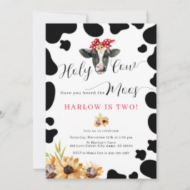 Heliga Cow Land Farm Solrosdag Inbjudningar