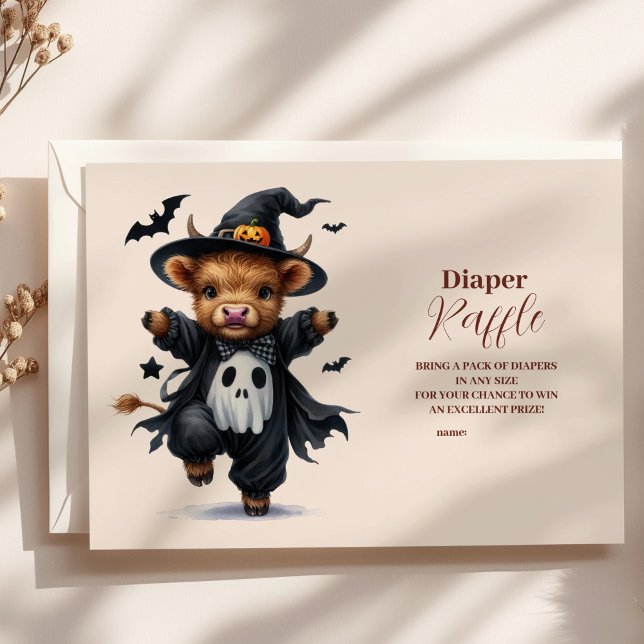 Heliga Cow Little Boo Halloween Baby Raffle Diappe Tilläggskort (Skapare uppladdad)