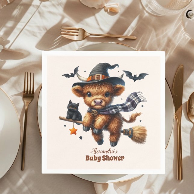 Heliga Cow Little Boo Halloween Baby Shower Pappersservett (Skapare uppladdad)