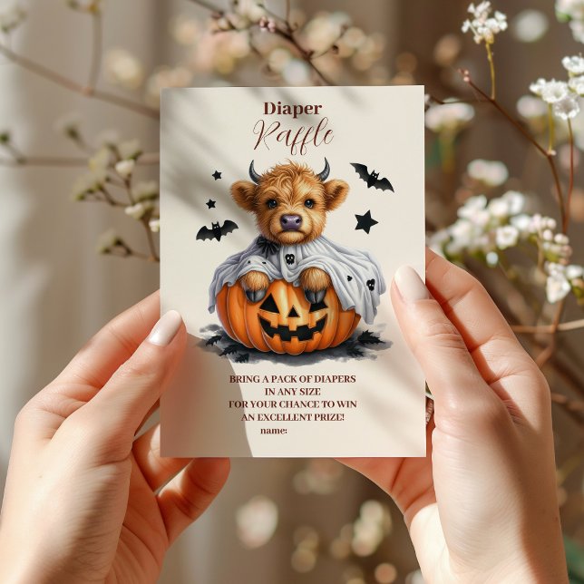 Heliga Cow Little Boo Halloween Raffle Diapper Tilläggskort (Skapare uppladdad)
