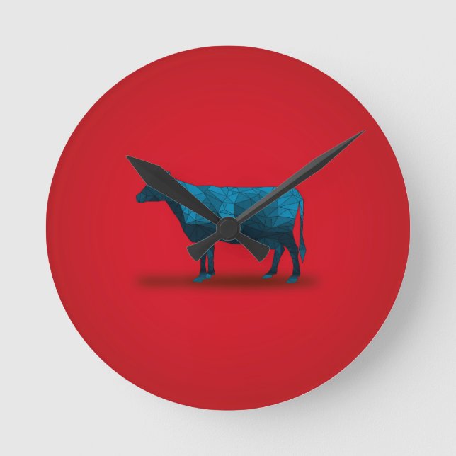 Heliga Cow.. No.1 Farm Series Rund Klocka (Framsida)