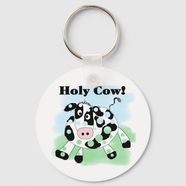 Heliga Cow Nyckelring (Framsida)