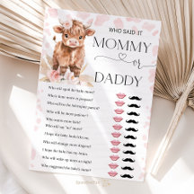 Heliga Cow-spel mamma eller babyduschflicka