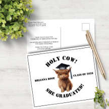 Heliga Cow! Studenten Tack-vykort
