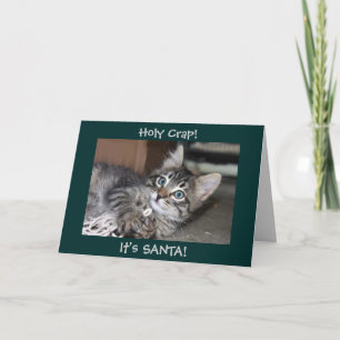 Heliga Crap Det är julkort för jultomte Helgkort