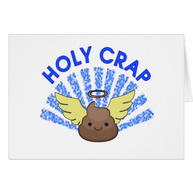Heliga Crap Hälsningskort (Framsidan Horizontal)