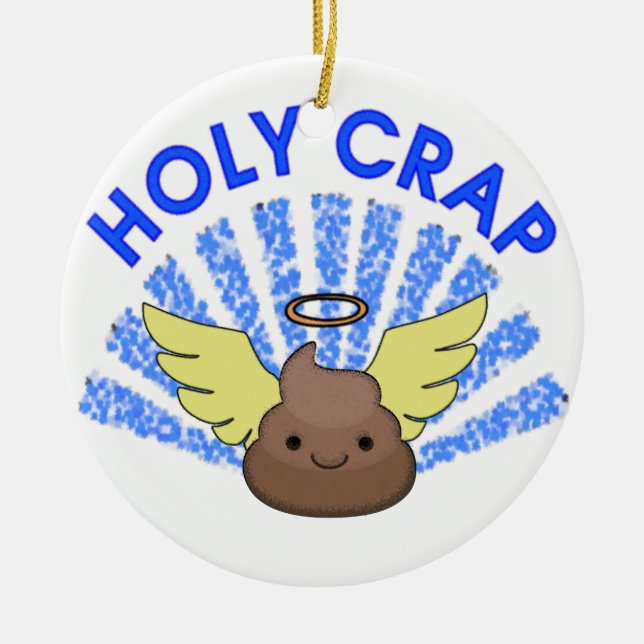 Heliga Crap Julgransprydnad Keramik (Framsidan)
