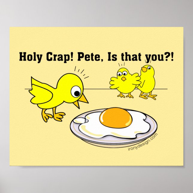 Heliga Crap! Pete, är att du Vegan Humor Poster (Framsidan)