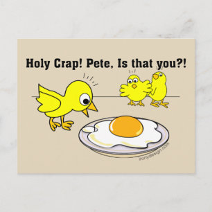 Heliga Crap! Pete, är det du? Beige Vykort
