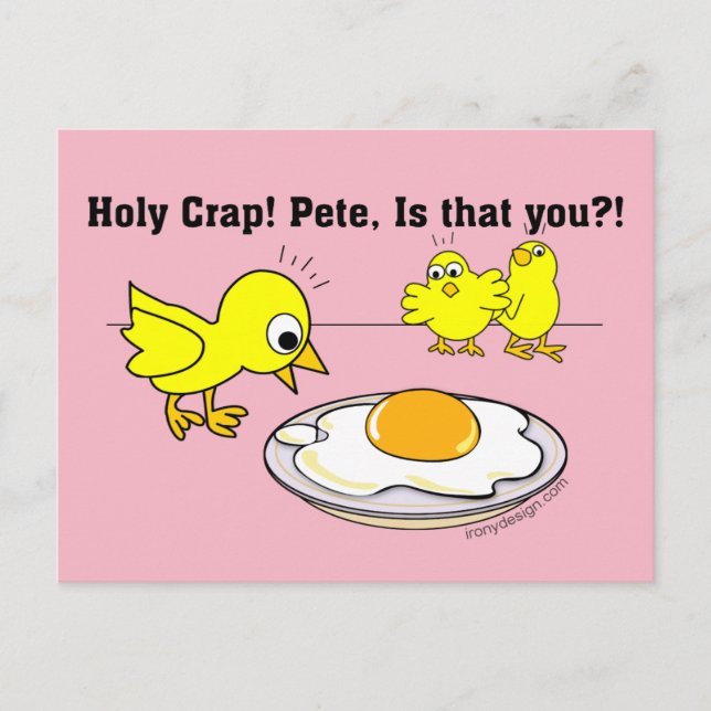 Heliga Crap! Pete, är det du? Rosa Vykort (Framsida)