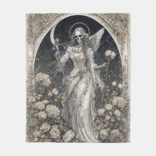 Heliga Döden Santa Muerte Fleecefilt (Framsidan)