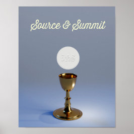 Heliga Eucharist Chalice and Host Poster