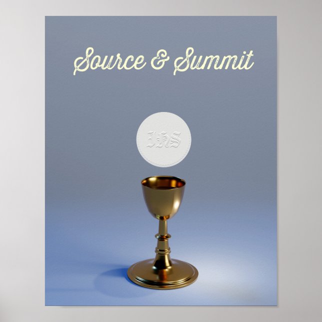 Heliga Eucharist Chalice and Host Poster (Framsidan)