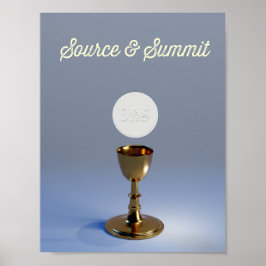 Heliga Eucharist Chalice and Host Poster