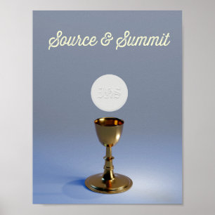 Heliga Eucharist Chalice and Host Poster