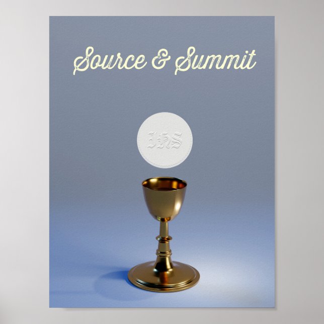 Heliga Eucharist Chalice and Host Poster (Framsidan)