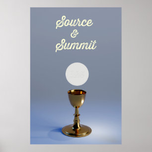 Heliga Eucharist Chalice och Host Poster