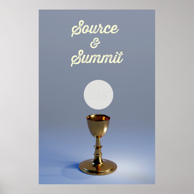Heliga Eucharist Chalice och Host Poster (Framsidan)