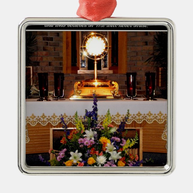 Heliga Eucharist Heliga Communion Julgransprydnad Metall (Framsidan)