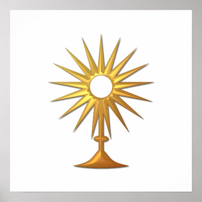 Heliga Eucharist i guldmonstrance Poster (Framsidan)