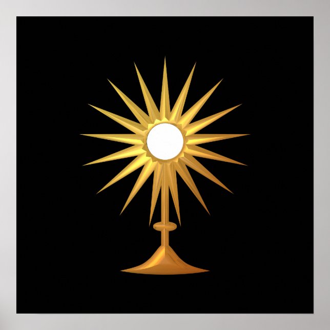 Heliga Eucharist i guldmonstrance Poster (Framsidan)