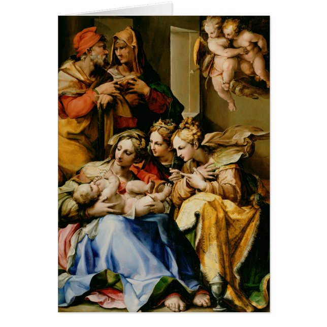 Heliga-familj Hälsningskort (Framsidan)